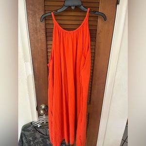 Orange maxi dress cover-up